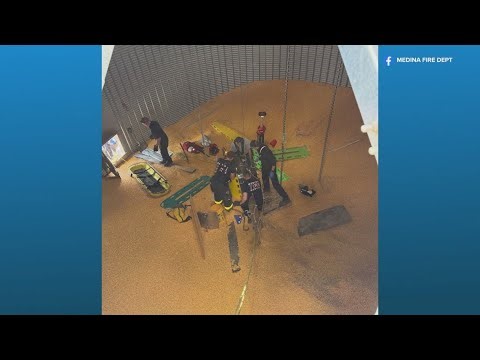 Male rescued after found 'buried up to his chest in corn' inside Medina Township grain bin