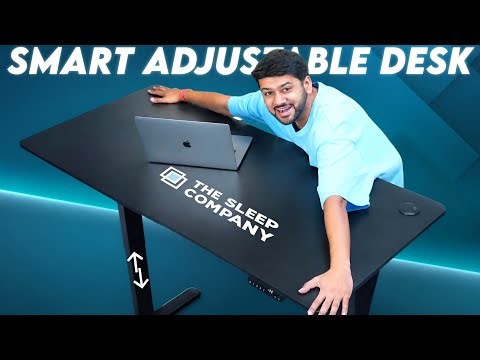 This Desk Moves With One Tap 👆 | The Sleep Company Adjustable Height Desk Review