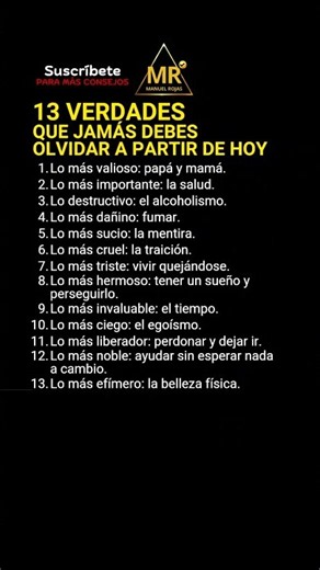 13 Verdades que JAMÁS debes Olvidar a partir de Hoy #mentalidad #short #motivation