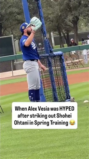 When Alex Vesia was hyped after striking out Shohei Ohtani in Spring Training 😂