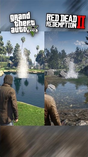 Explosion Comparison | RDR2 VS GTAV #rdr2 #shorts #gaming #graphics #reddeadredemption2