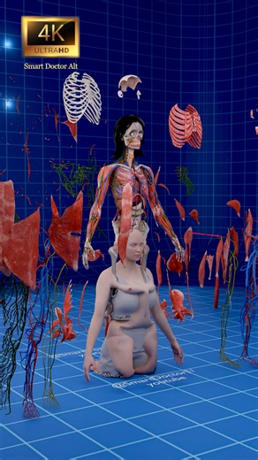 Complete Female Anatomy ✨♀️ 4K . . Complete Human Anatomy Human anatomy includes the body's structure, with various systems working together to sustain life. Here’s a brief overview: 1. Skeletal System** - **Function**: Provides structure and protects organs. - **Major Bones**: Skull, spine, ribs, pelvis, limbs. 2. Muscular System** - **Function**: Facilitates movement and maintains posture. - **Types of Muscles**: - **Skeletal**: Voluntary muscles. - **Smooth**: Involuntary muscles in organs. -