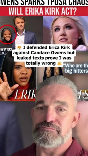😤 I defended Erica Kirk against Candace Owens but leaked texts prove I was totally wrong 🫠#ericakirk #candaceowens #apology #hypocrisy #clownworld