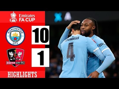 #Highlight Manchester City defeated Exeter City 10-1 in an FA Cup third-round #football #shorts