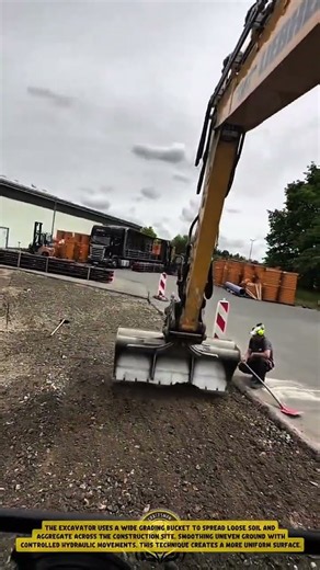 Excavator Grading Bucket : Precision Ground Leveling for Construction Site Preparation