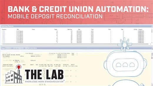 Bank Mobile Deposit Reconciliation with AI and RPA Automation | The Lab Consulting posted on the topic | LinkedIn