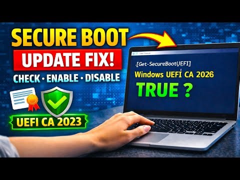 Windows Secure Boot Update Fix | Enable Secure Boot Certificate 2026