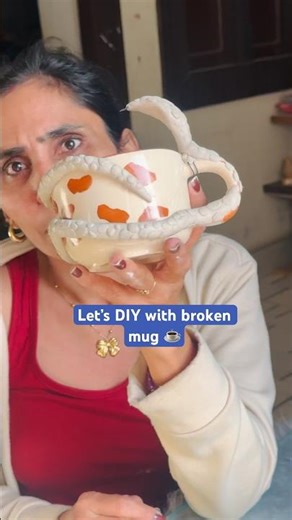 Let’s recycle broken mug / Ghamu saran / How to recycle broken mugs? #shorts #diy