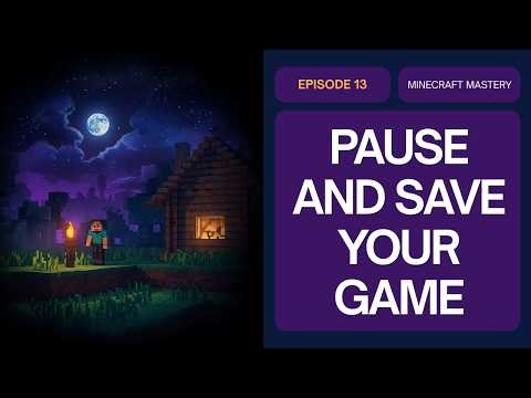 How to Pause and Save Your Game in Minecraft | Beginner Survival Guide
