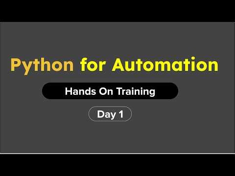 Python for Automation | Hands-On Training | Day 1