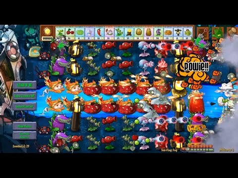 Plants vs Zombies MOD 🔥 Unlimited Sun | Strongest Fire Plants vs Zombies | Ten-Flag Fog