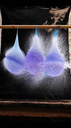 3 Water Balloons Pop in Ultra Slow Motion 💥 | Satisfying #WaterBalloonPop #WaterBalloon #SlowMotion