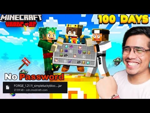 MINECRAFT , but It's lucky block chunk Mod Download || Gamerfleet || 