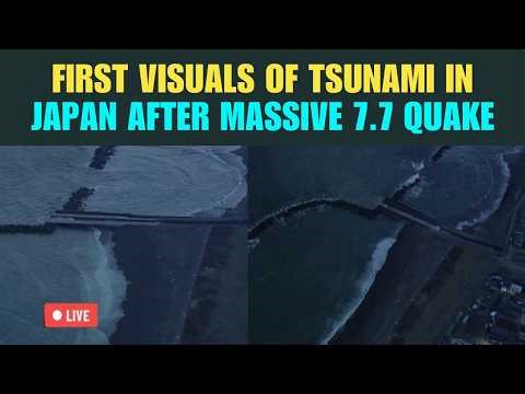 First Visuals of Japan Tsunami LIVE: Waves SURGE in Tomakomai After Massive 7.7 Quake Rocks Nation