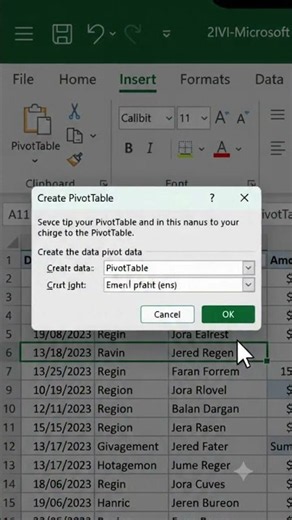 How to create a Pivot table in Microsoft Excel