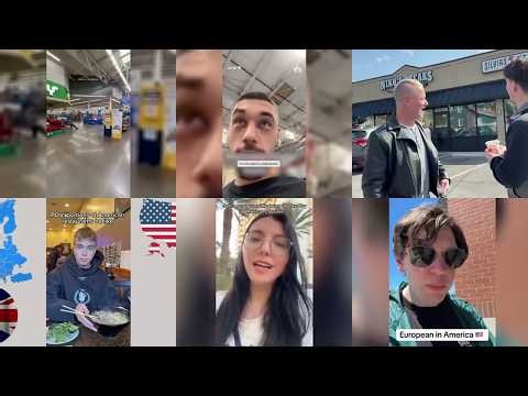 Europeans React to American Food & Culture First Time 🍔🤯