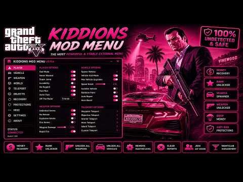 [NEW] GTA 5 Mod Menu PC 2026 / Free Kiddions Cheat, Money Hack & Online Mods