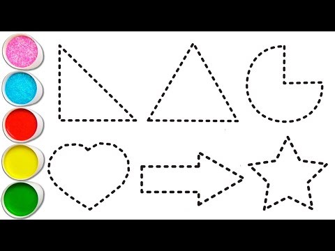 Shapes drawing for kids, Learn 2d shapes, colors for toddlers | Preschool Learning part - 1656