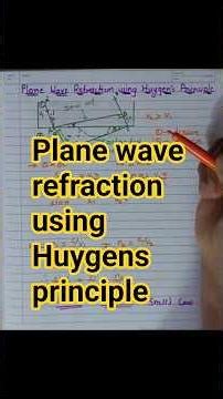 Plane wave refraction using huygens principle Physics class 12 NCERT concept