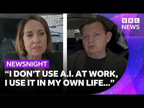 Matt Chorley challenges Liz Kendall on AI's impact on jobs while in a driverless car