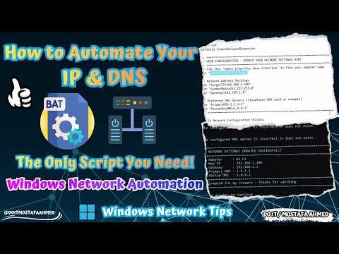 Change Your IP & DNS in 1 SECOND! (One-Click Batch File) | Windows Network Tips