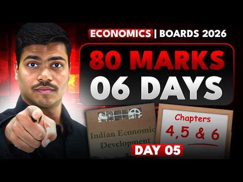 Day 5. Indian Economy Chapter 4 to 6 | Exam Gap Revision | Class 12 Economics Board exam 2026