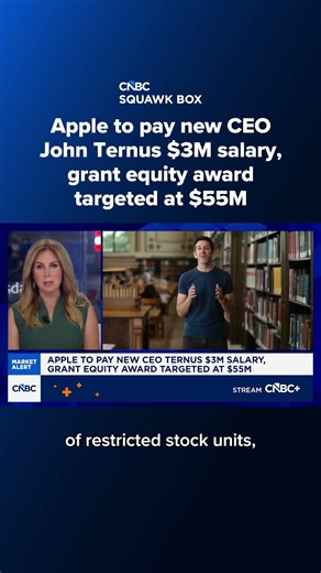 Apple to pay new CEO John Ternus $3M salary, grant equity award targeted at $55M