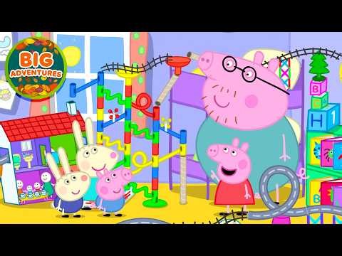 Peppa Pig Builds the BIGGEST Marble Run Ever!🏅 Indoor Adventures | Full Episodes | Cartoon | 30 Mins