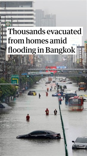 Thousands evacuated from homes amid flooding in Bangkok