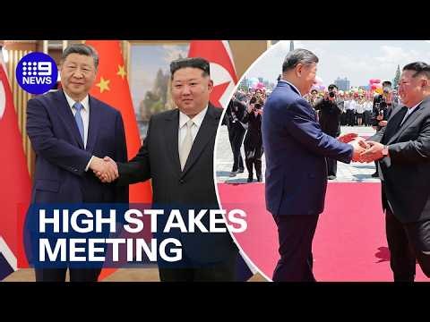 Xi Jinping makes rare visit to North Korea | 9 News Australia