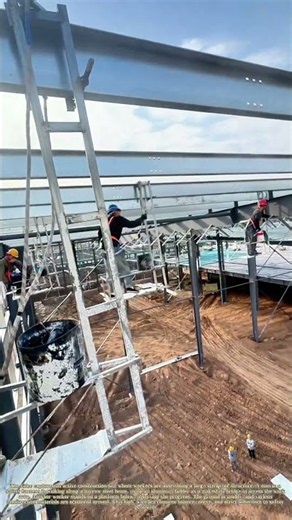Walking the Beam: How Ironworkers Install a Roof Structure at Height