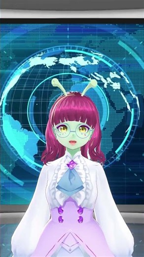 funny space alien Vtuber Raiko Star tells the local news 123