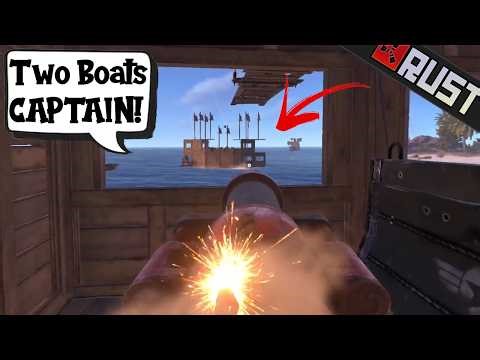 BATTLE w/ TWO Boats in RUST!