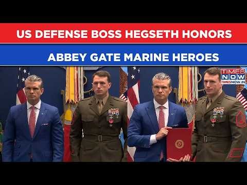 US Defense Chief Pete Hegseth Honors 3 Marines’ Courage During Deadly Kabul Abbey Gate Attack
