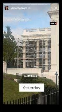 New scaffolding is up at the White House, here's why