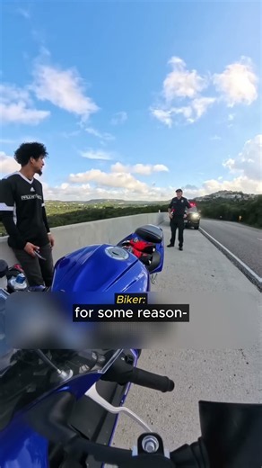 Cop Checks On Man Standing Near Bridge