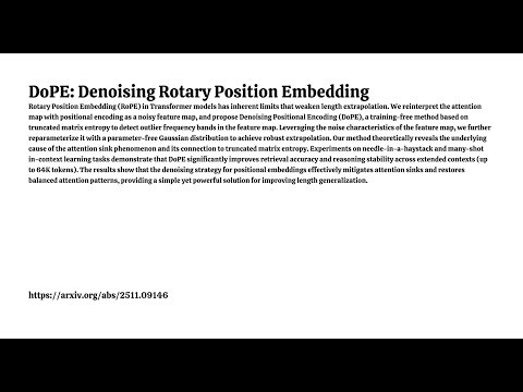 DoPE: Denoising Rotary Position Embedding