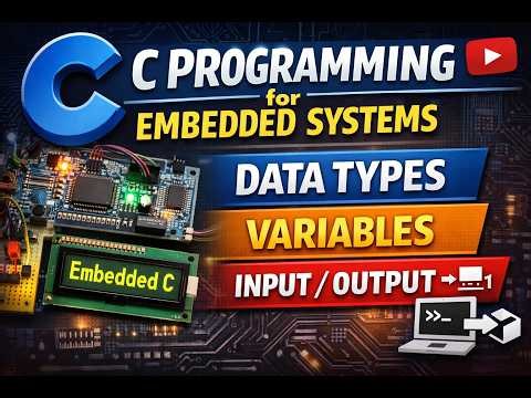C Programming for Embedded Systems | Basics (Data Types, Variables, I/O) 🚀