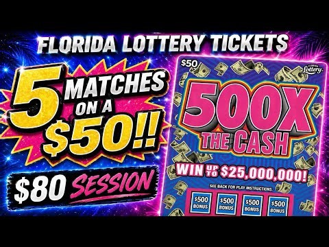 5 MATCHES ON A $50 FLORIDA TICKET!! | $80 Session