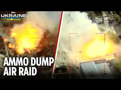 Ukrainian MiG-29 destroys huge Russian ammo depot in explosive pinpoint raid