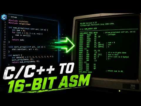Convert C/C++ to ASM x86 16bit using DOSBox