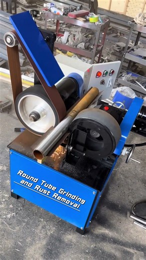 Round Tube Grinding and Rust Removal #polishing #polishingmachine #rustling #rustremoval #grinding