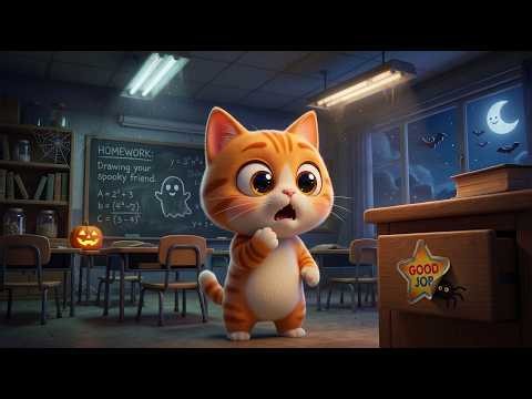 Cute Kitty’s First Day at School 🎒 Best School Bus Safety Nursery Rhymes and Kids Songs for Toddlers