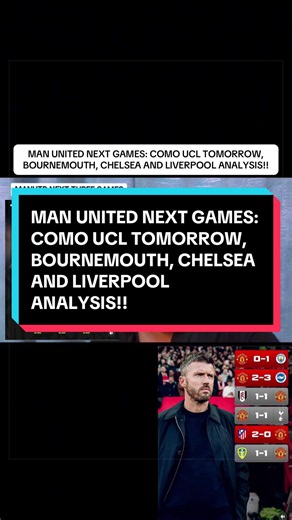 Man United next games: Como UCL, Bournemouth, Chelsea, Liverpool analysis