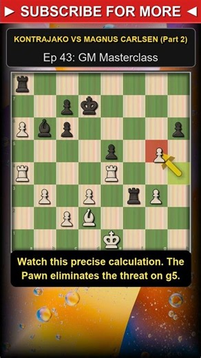 Ep 43: Magnus Carlsen 200 IQ Chess Trap 🧠 (Part 2) #chess #shorts