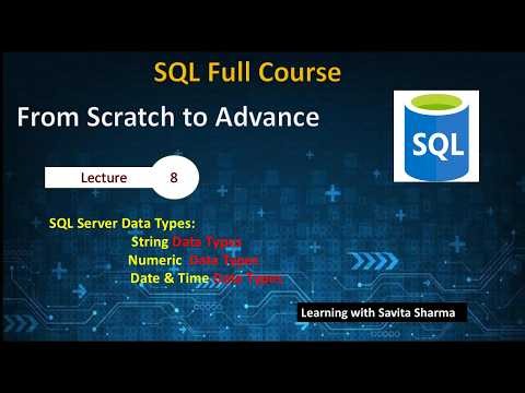 SQL Server Data Types: String | Numeric| date & time