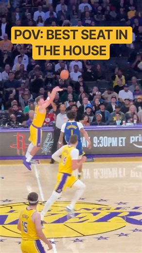 POV: Best seat in the house for a Luka half-court laser 🎯 #NBA #lakers #lukadoncic