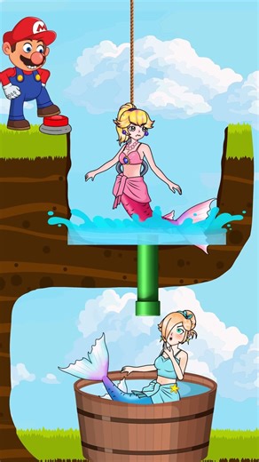 Rescue or Revenge? Mario Faces Mermaid Peach & Sister Challenge! P3 #mario