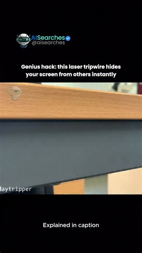 Artificial Intelligence & AI Technology on Instagram: "This simple DIY laser tripwire turns a Raspberry Pi into a privacy guard. 🔴💻 A narrow beam of light stretches across your desk. The moment someone breaks it, an optical sensor detects the interruption and instantly triggers a preset action locking your screen or hiding what’s on display. No software installed. No touching the computer itself. Just low-cost electronics quietly protect your privacy in shared spaces, offices, or public work e