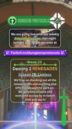 Week 23 (May 9) Destiny 2 RENEGADES S28 #twitchstream #gaming #destiny2 #vtuber